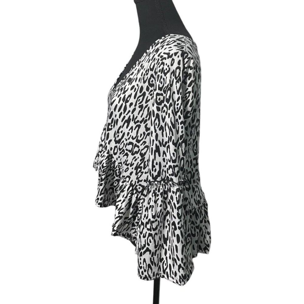 Altar’d State Braelyn Leopard High-Low Sweater- XS - Picture 3 of 5